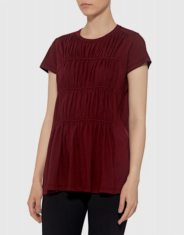 Pleat Ruched Tee