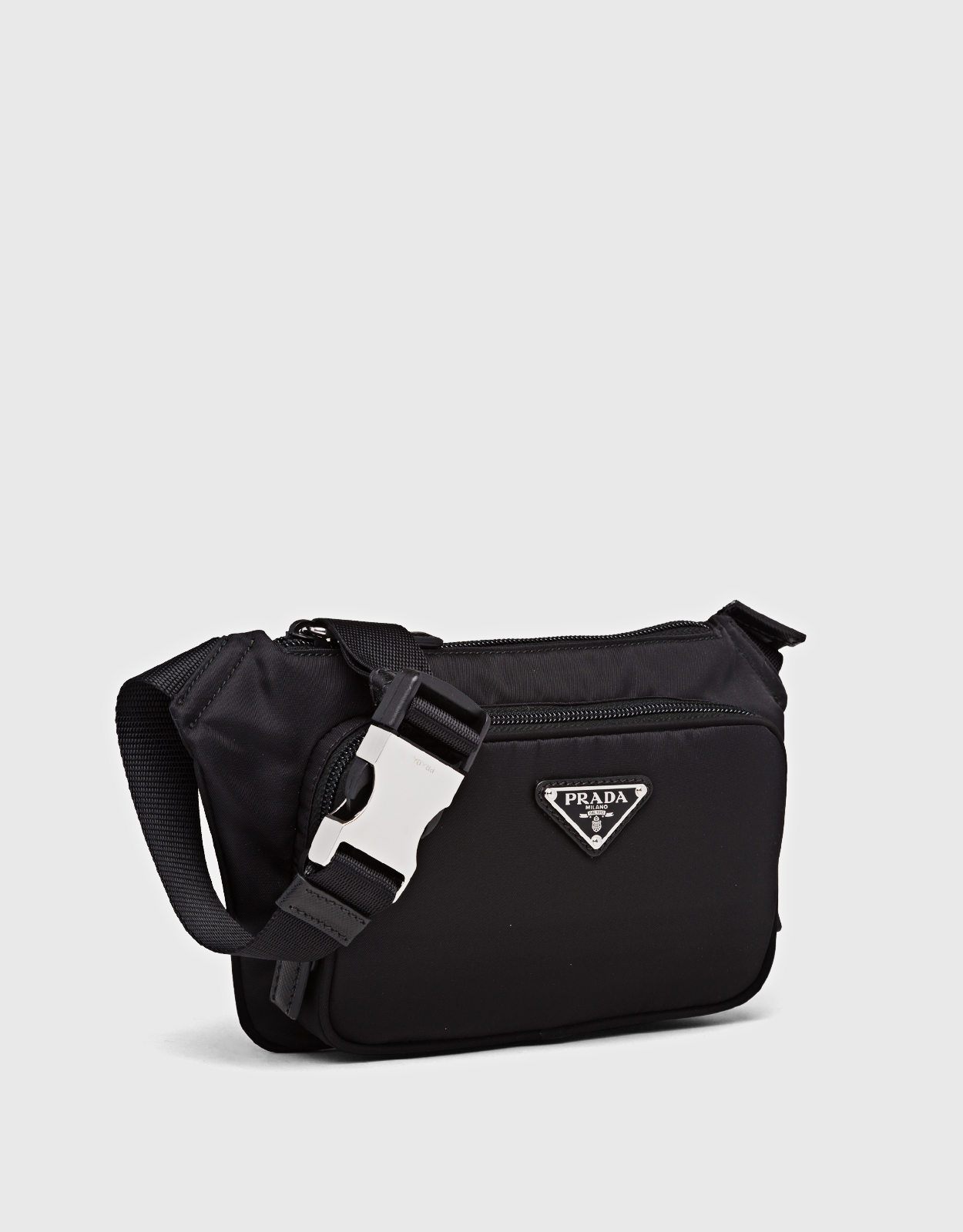 Prada Re-nylon Saffiano Leather And Nylon Crossbody Bag (Shoulder bags,Cross  Body Bags) 