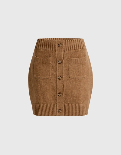 Monogram Knitted Mini Skirt