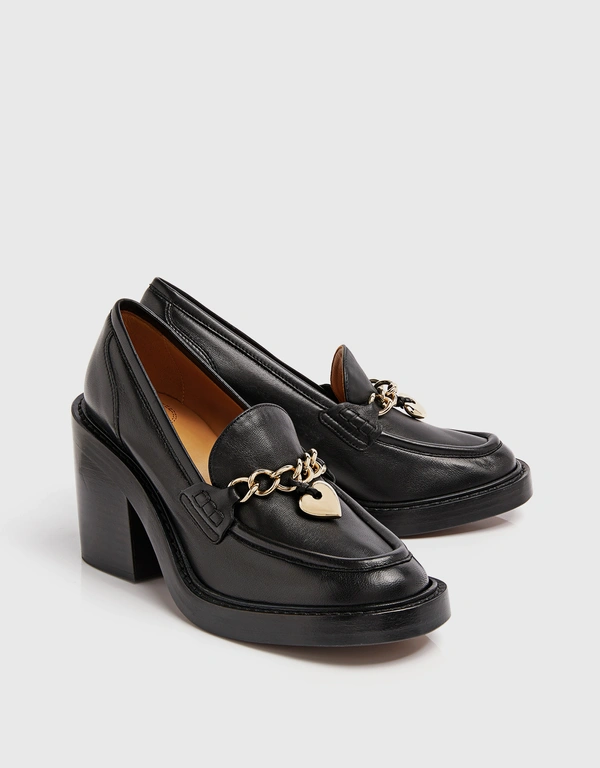 Chloé Leather High-heeled Loafer
