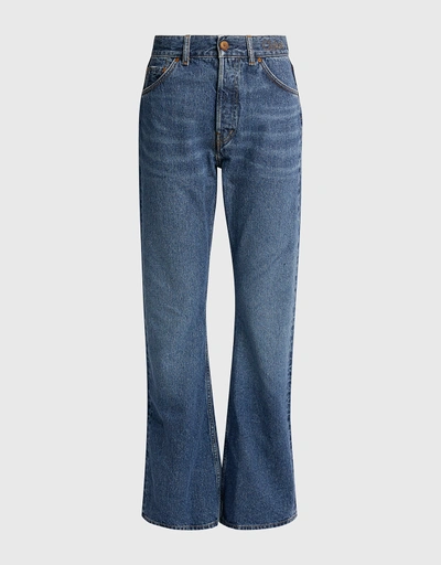 Cotton Straight Leg Jeans