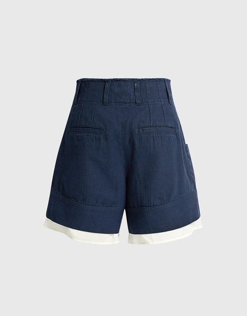 High-waisted Cotton Shorts