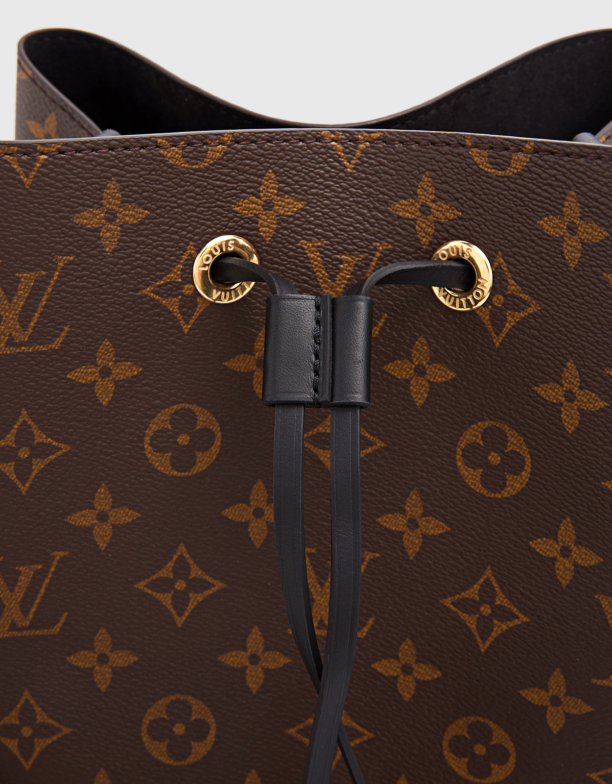 Louis+Vuitton+Noe+Bucket+%26+Drawstring+Bag+Mini+Brown+Canvas for sale  online