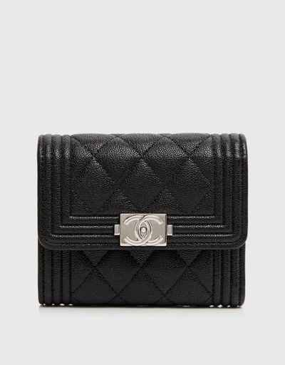 Boy Chanel Small Leather Folding Wallet