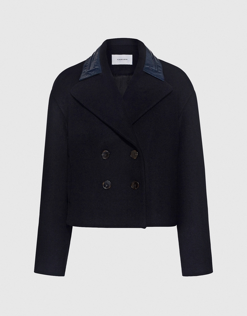 Carven Patent Collar Double Breasted 