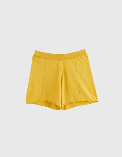 Silk-Cashmere Shorts-Sand