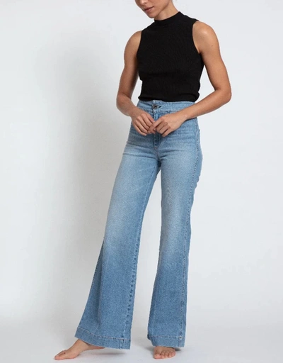 Brighton High-rised Wide-leg Jeans-Keel Over