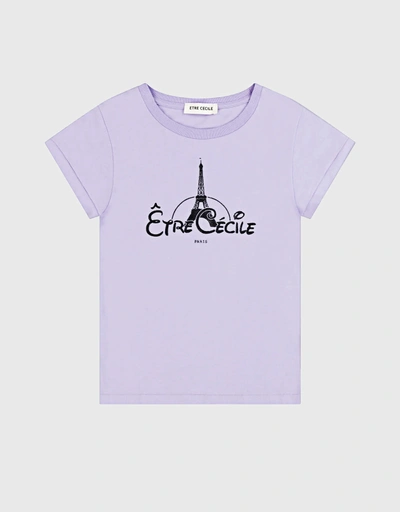 Etre Cecile Paris Cap Sleeve T-Shirt-Violet