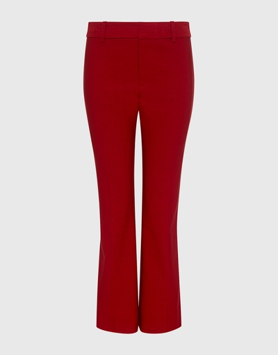 Tuxedo Piping Side Cropped Flare Pants