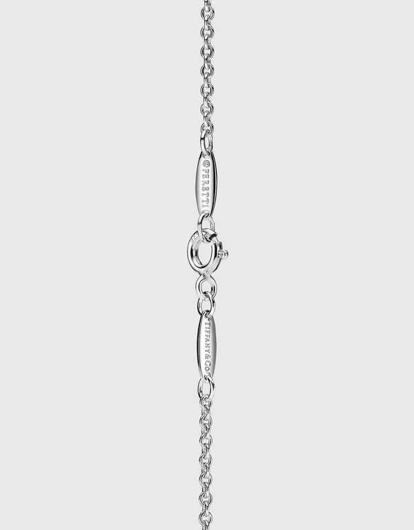 Tiffany & Co. Elsa Peretti Bean Design Sterling Silver Pendant Necklace - 9 mm