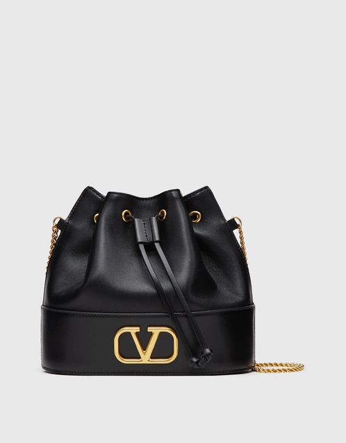 Valentino Vlogo Signature Mini Nappa Bucket Bag With Chain ()