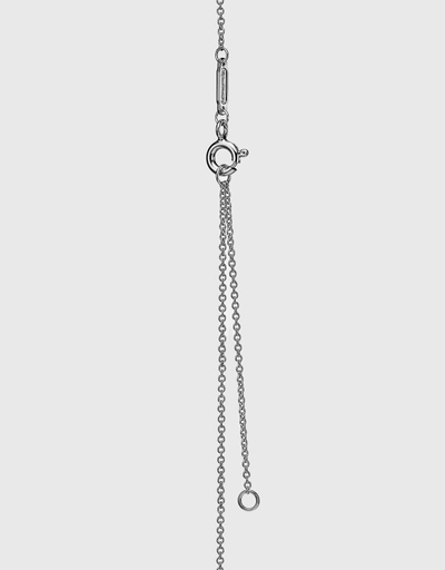 Return to Tiffany Medium Sterling Silver Diamond Heart Tag Pendant Necklace