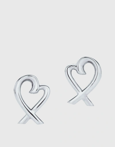 Paloma Picasso Loving Heart Sterling Silver Earrings