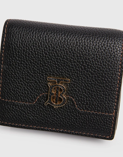 TB Grainy Calfskin Bi-Fold Wallet