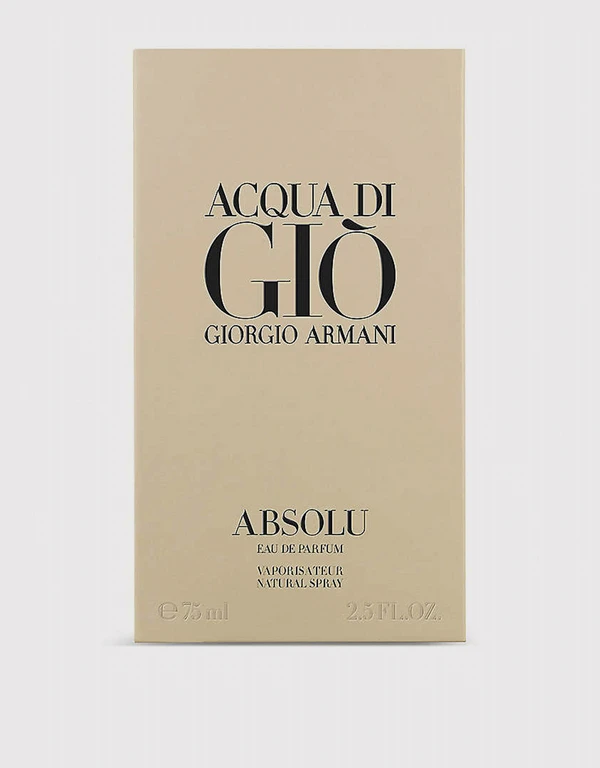 Armani Beauty Acqua Di Giò Absolu For Man Eau De Parfum 75ml