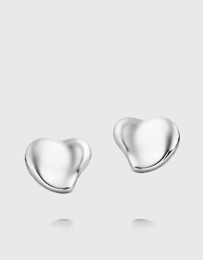 Elsa Peretti Full Heart Sterling Silver Earrings