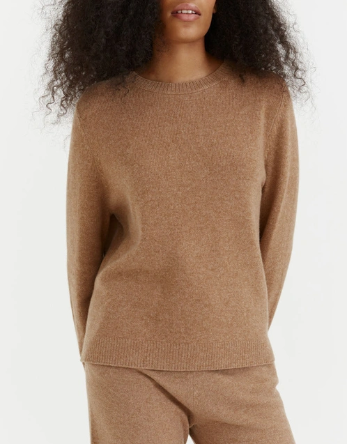 Cashmere Boxy Sweater - Camel