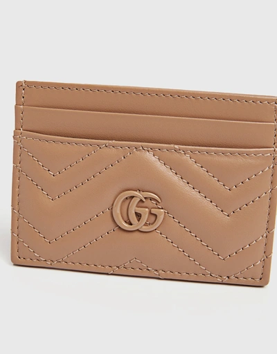 GG Marmont 皮革絎縫卡夾