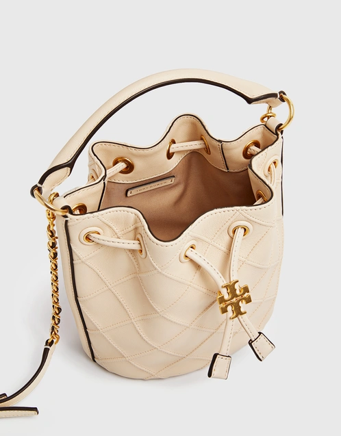 Fleming Soft Bucket Handbag - Tory Burch - New Cream - Leather