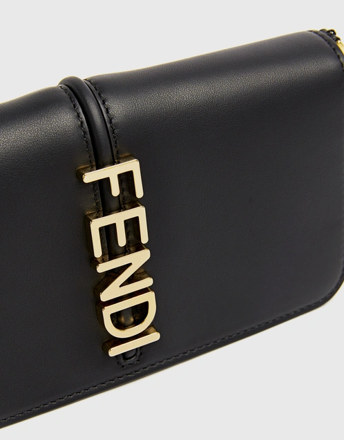 Fendi Fendigraphy Leather Chain Wallet