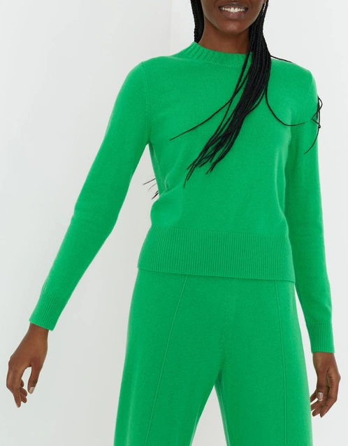 Chinti u0026 Parker Wool-Cashmere Cropped Sweater - Green (Knitwear,Sweaters)  IFCHIC.COM