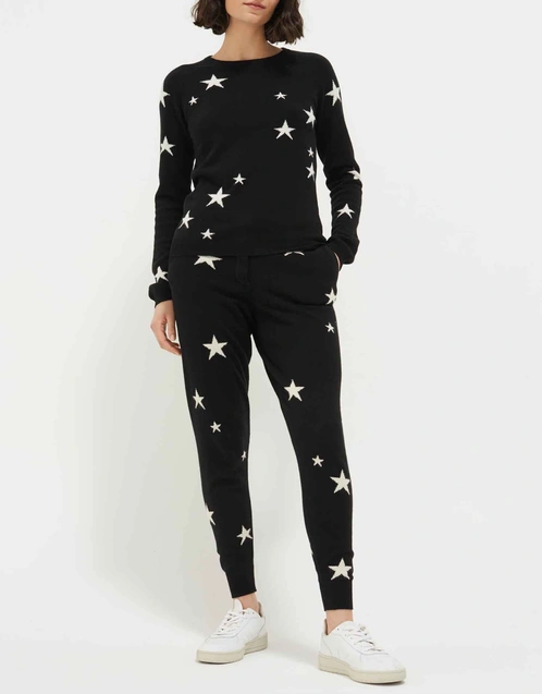 Star Cashmere Sweater-Black