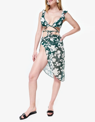 Agee Bikini Top-Green Floral