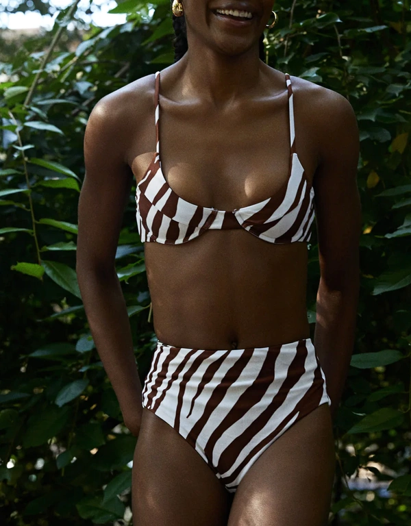 Sister Swim Bowe Bikini Top-Zebra