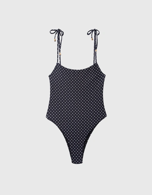 Captain One-piece Swimsuit-Polka Dot