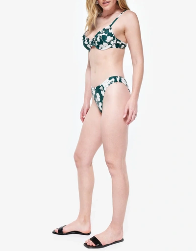 Vice Bikini Bottom-Green Floral
