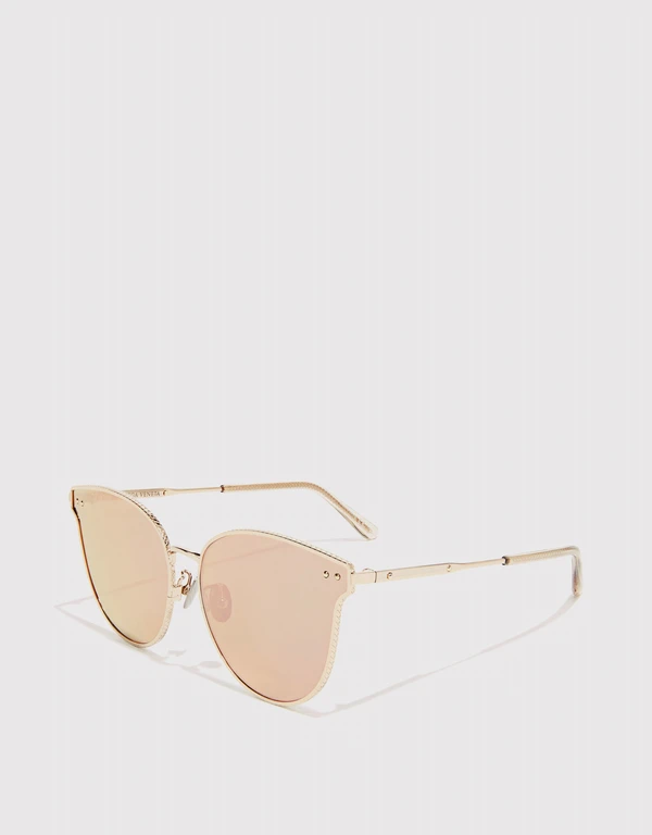 Bottega Veneta Mirrored Cat-eye Sunglasses
