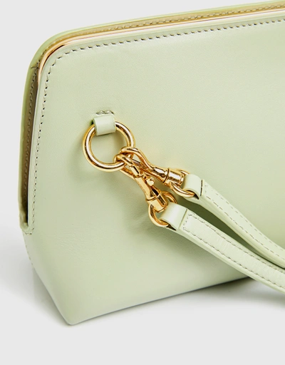 Goji Small Calf Leather Shoulder Bag-Pastel Green
