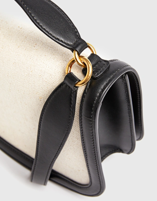 Jil Sander Leather-trimmed Canvas Crossbody Bag