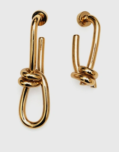 Asymmetric Twist Chain Earrings