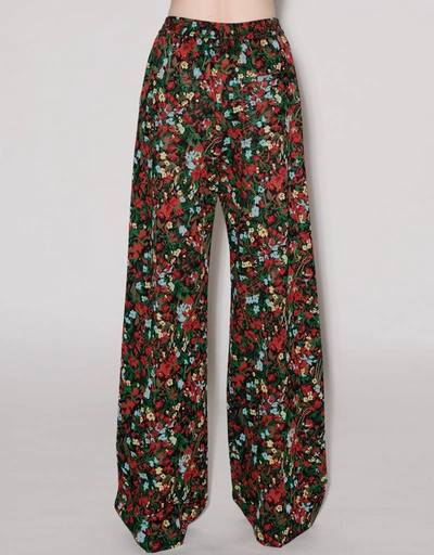 Relaxed Pull On Printed Wide Leg Pants