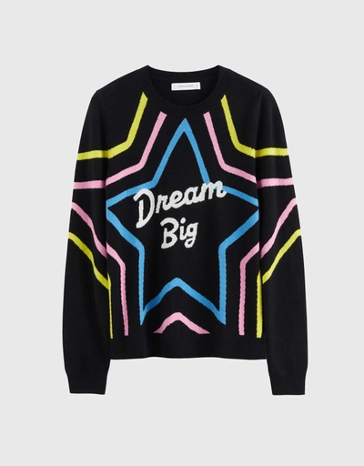 Dream Big Barbie Wool-Cashmere Sweater-Black