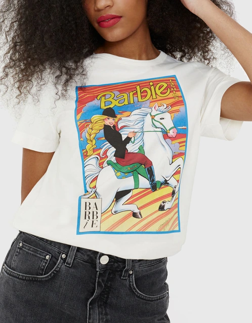 Equestrian Barbie Cotton T-Shirt -Cream