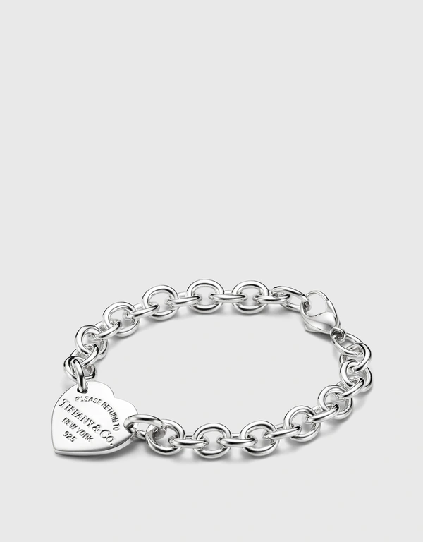 Tiffany & Co. Return to Tiffany Medium Sterling Silver Heart Tag Bracelet