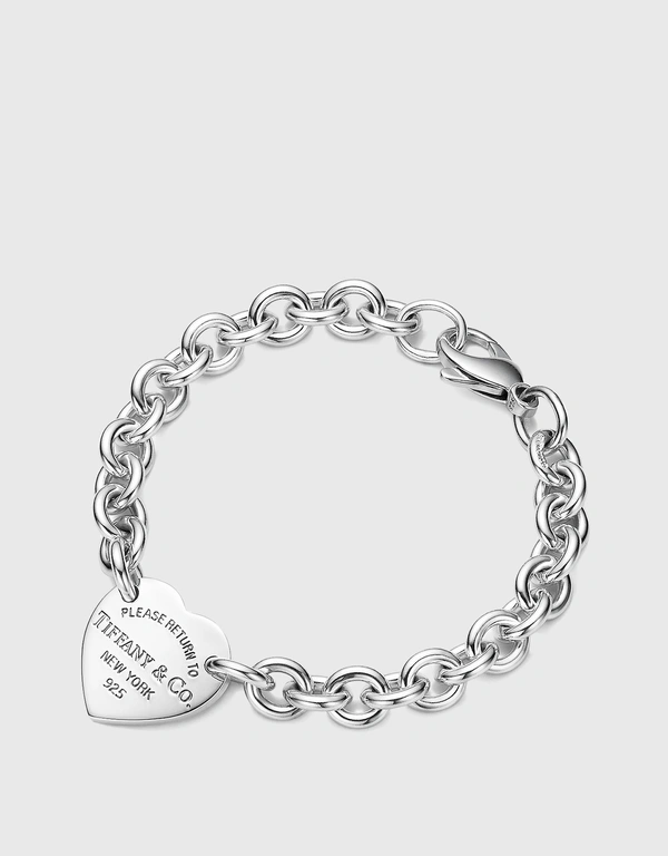 Tiffany & Co. Return to Tiffany Medium Sterling Silver Heart Tag Bracelet