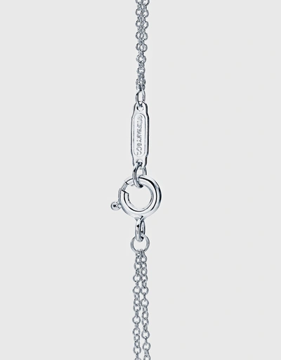 Return to Tiffany Sterling Silver Heart Double Chain Bracelet