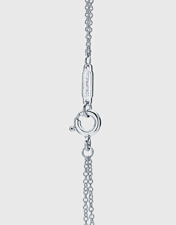 Tiffany & Co. Return to Tiffany Sterling Silver Heart Double Chain Bracelet