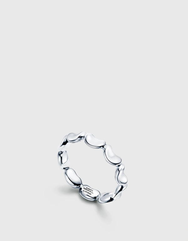 Tiffany & Co. Elsa Peretti  Sterling Silver Bean Design Continuous Ring