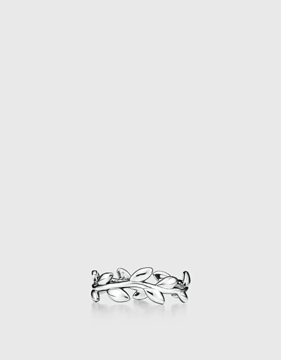 Paloma Picasso Narrow Sterling Silver Olive Leaf Band Ring