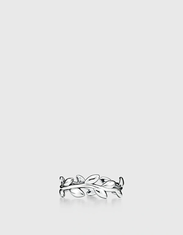 Tiffany & Co. Paloma Picasso Narrow Sterling Silver Olive Leaf Band Ring