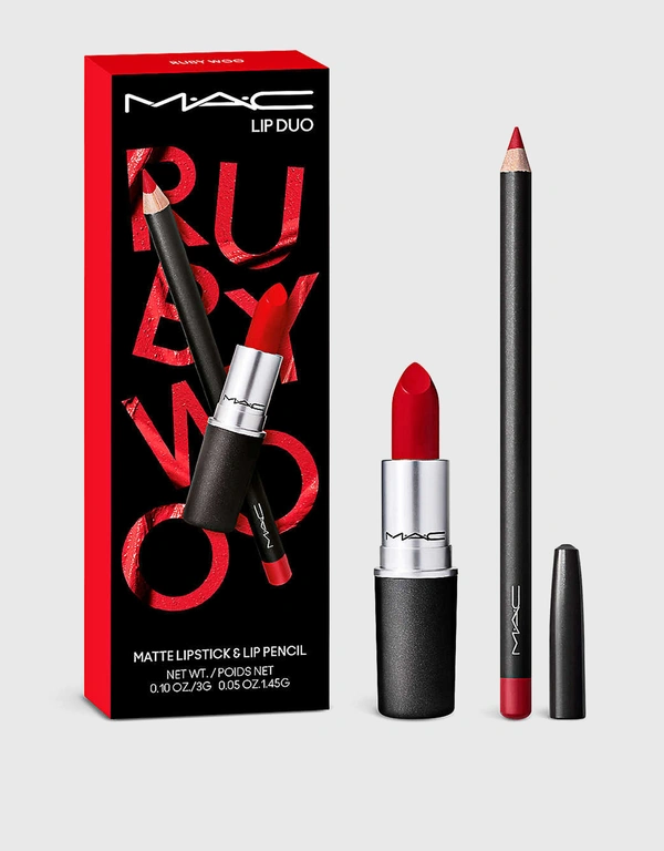 MAC Cosmetics Lip Duo Makeup Set-Ruby Woo