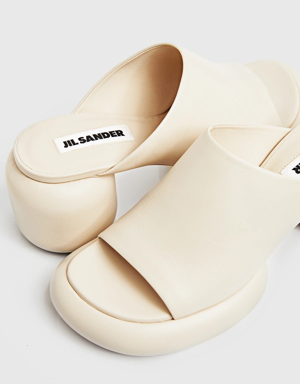 Jil Sander Calf Leather Mid-heeled Mules