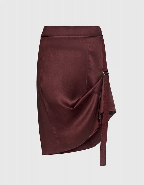 Public School Sana Belt Side Detail Silk Skirt