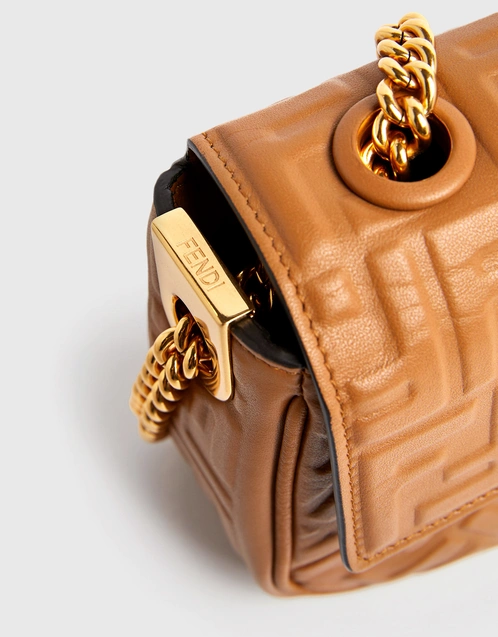 Fendi Baguette Nappa Leather Midi Chain Shoulder Bag (Shoulder