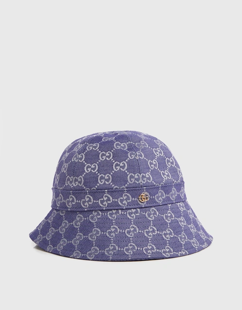 Gucci GG Canvas Bucket Hat, Size S, Pink, GG Canvas
