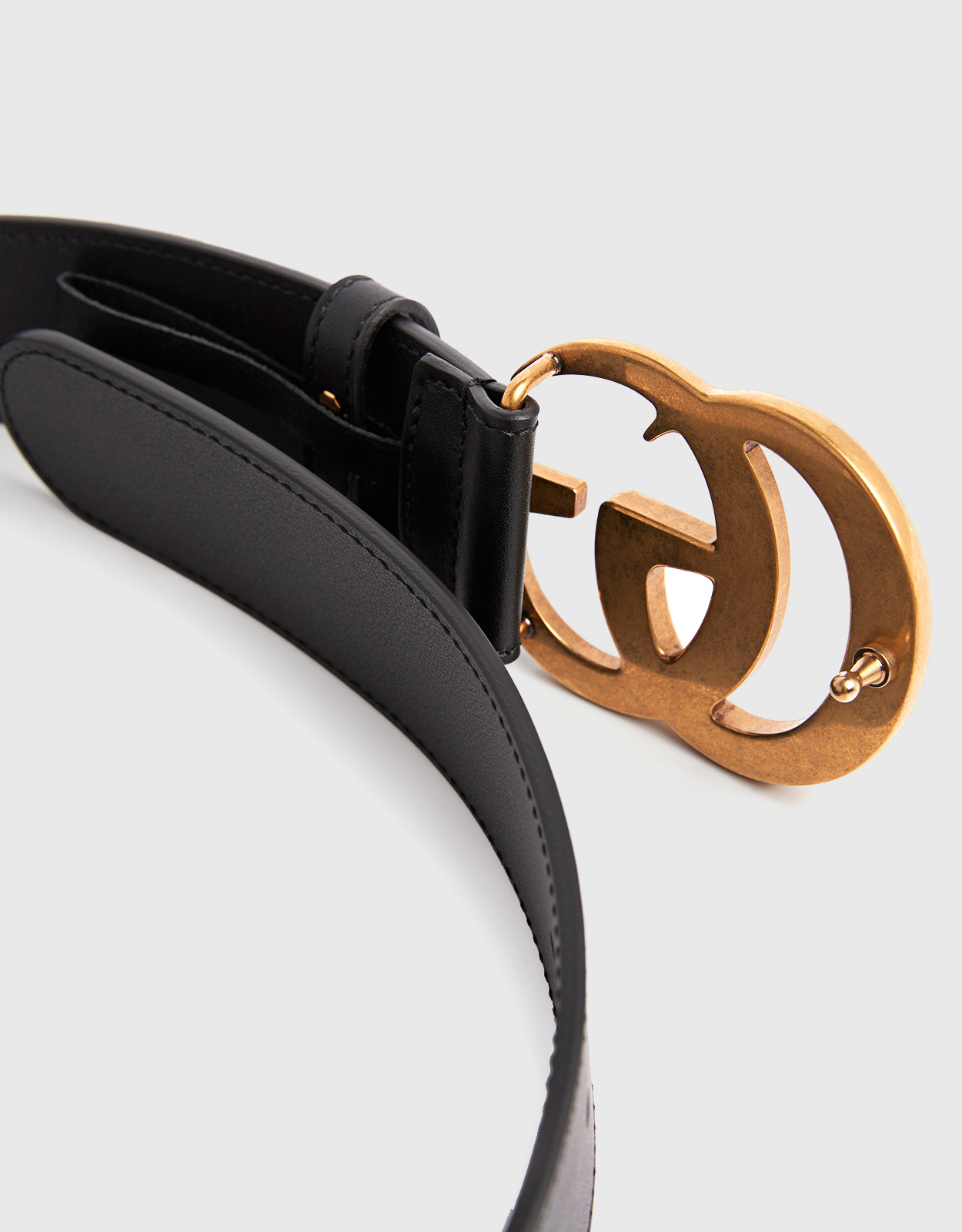 Gucci 2015 Re-Edition Wide Leather Belt with Double G Buckle - 400593 